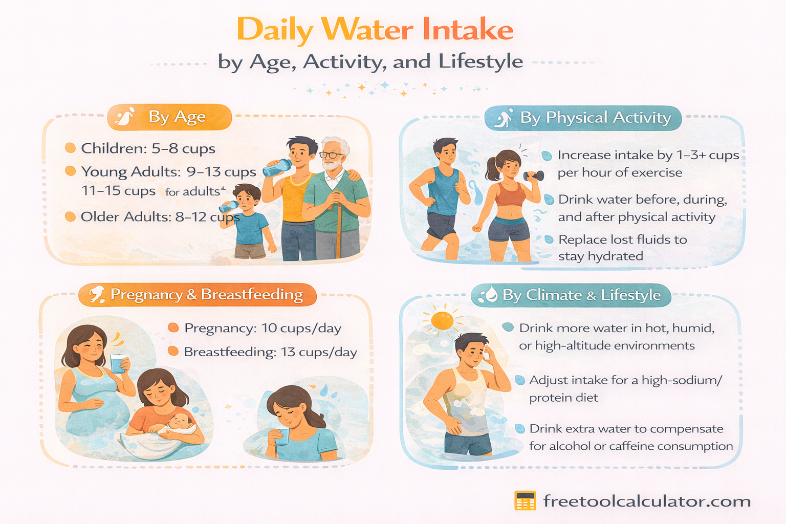 Daily Water Intake by Age Activity and Lifestyle