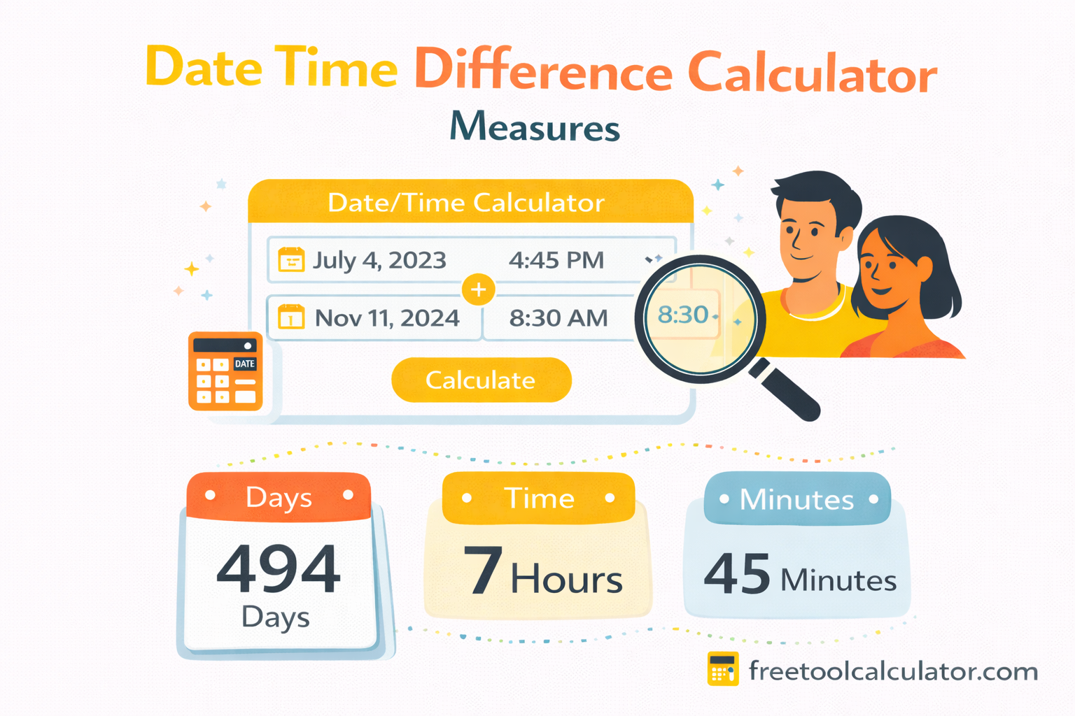 Date Time Difference Calculator Measures