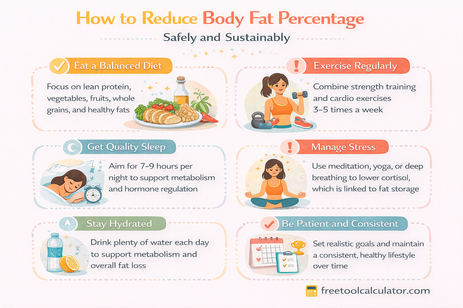 How to Reduce Body Fat Percentage Safely and Sustainably