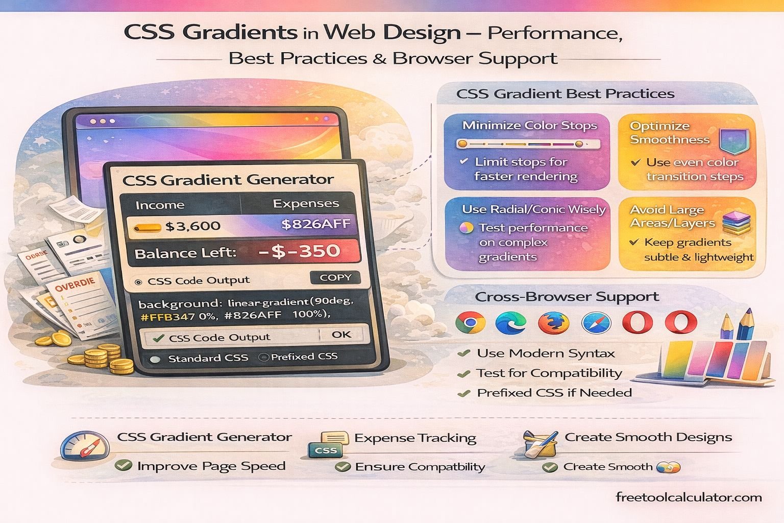 CSS Gradients in Web Design – Performance, Best Practices & Browser Support