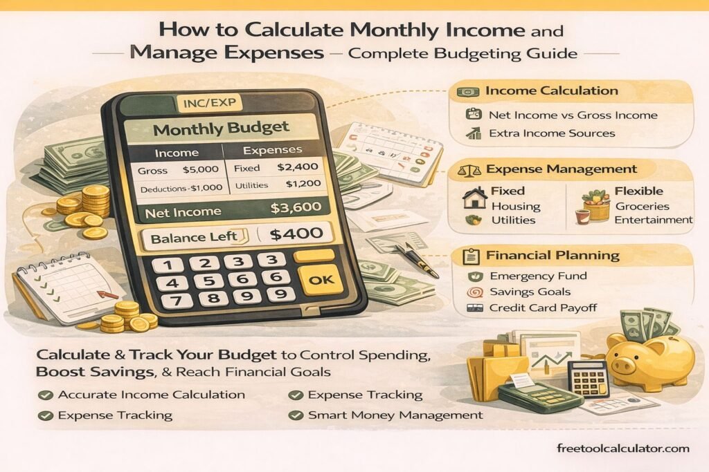 How to Calculate Monthly Income and Manage Expenses – Complete Budgeting Guide