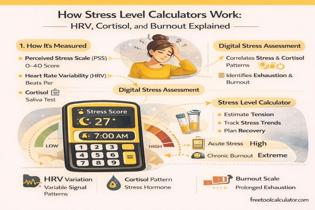 How Stress Level Calculators Work: HRV, Cortisol, and Burnout Explained