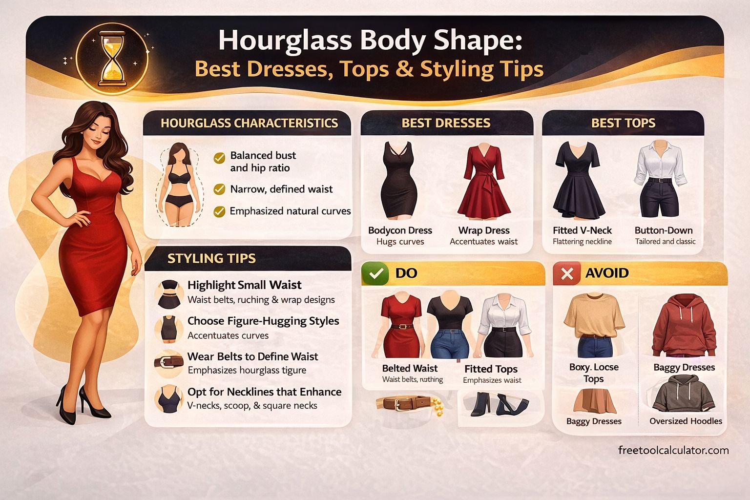 Hourglass Body Shape: The Best Dresses, Tops, and Styling Tips