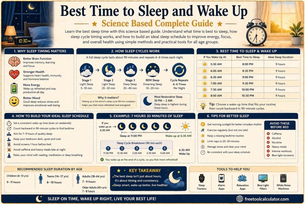 Best Time to Sleep and Wake Up Science Based Complete Guide