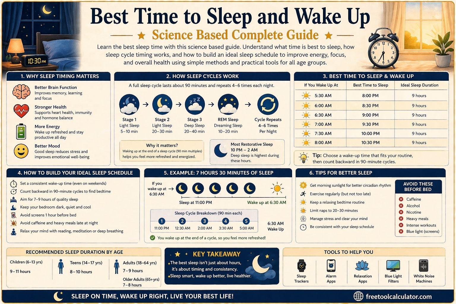 Best Time to Sleep and Wake Up Science Based Complete Guide