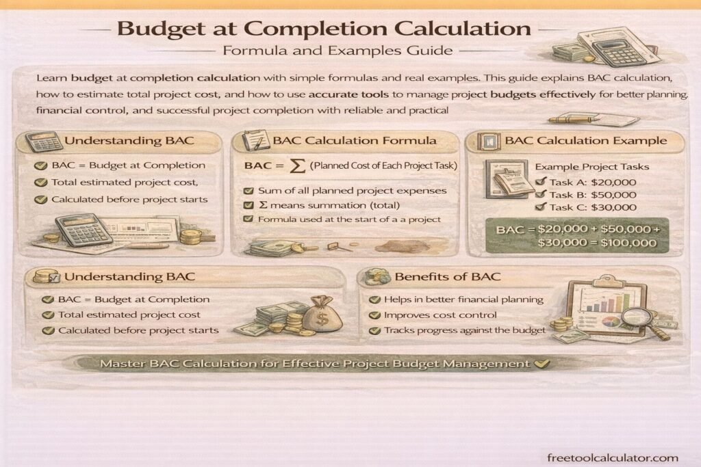 Budget at Completion Calculation Formula and Examples Guide