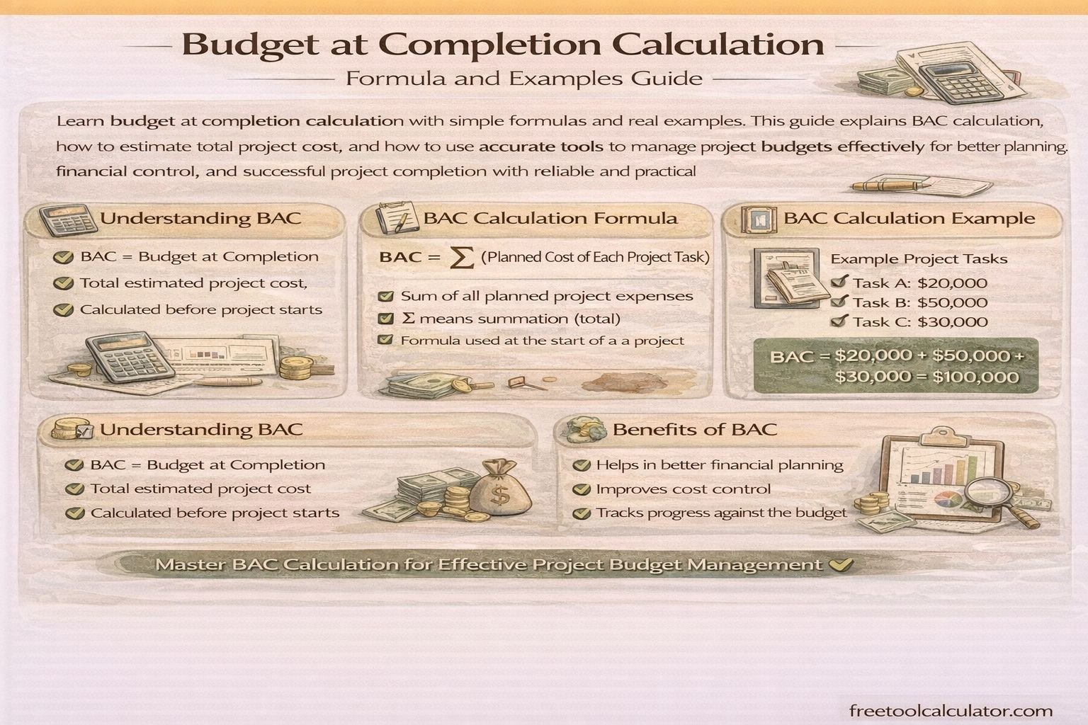Budget at Completion Calculation Formula and Examples Guide