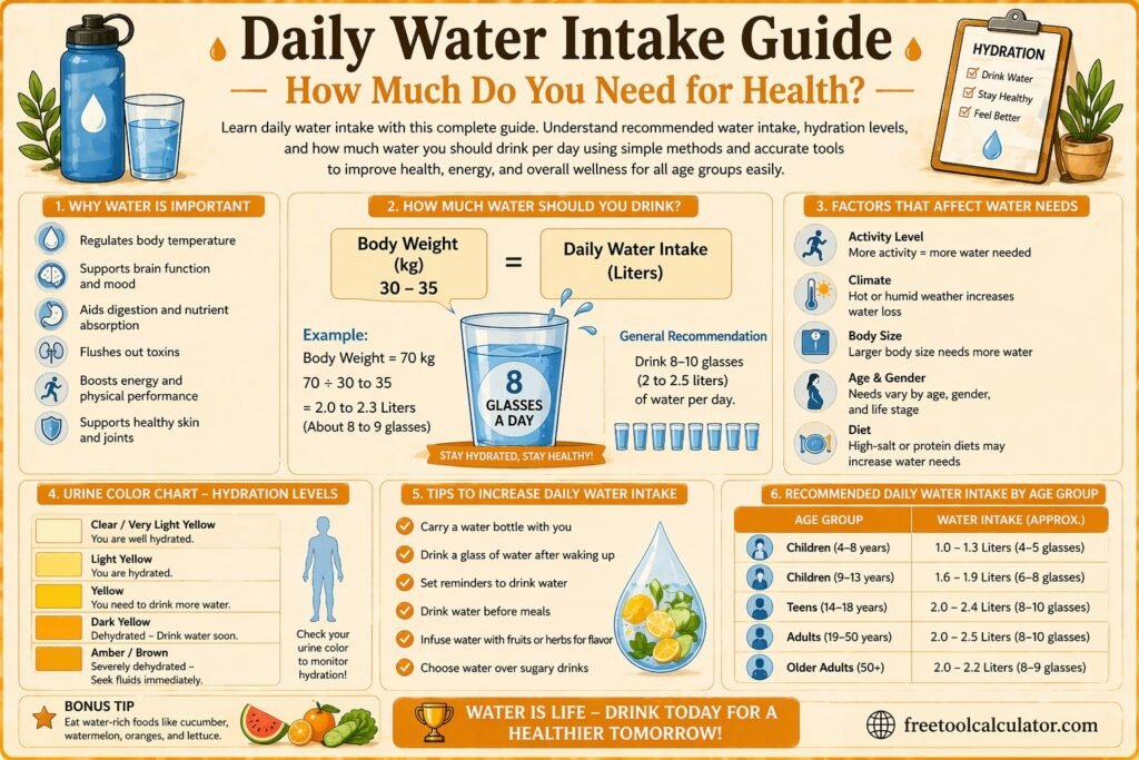 Daily Water Intake Guide How Much Do You Need for Health