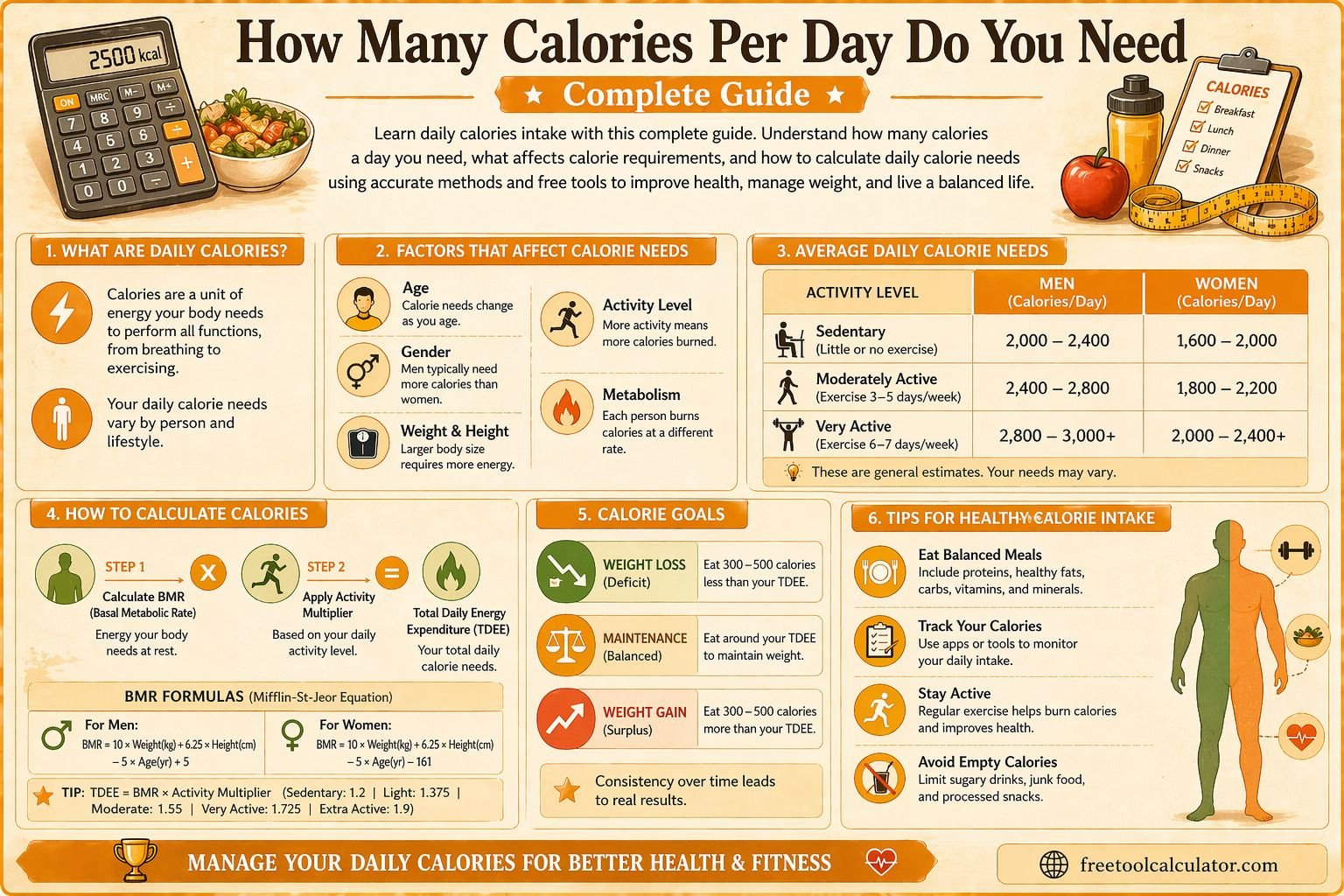 How Many Calories Per Day Do You Need Complete Guide