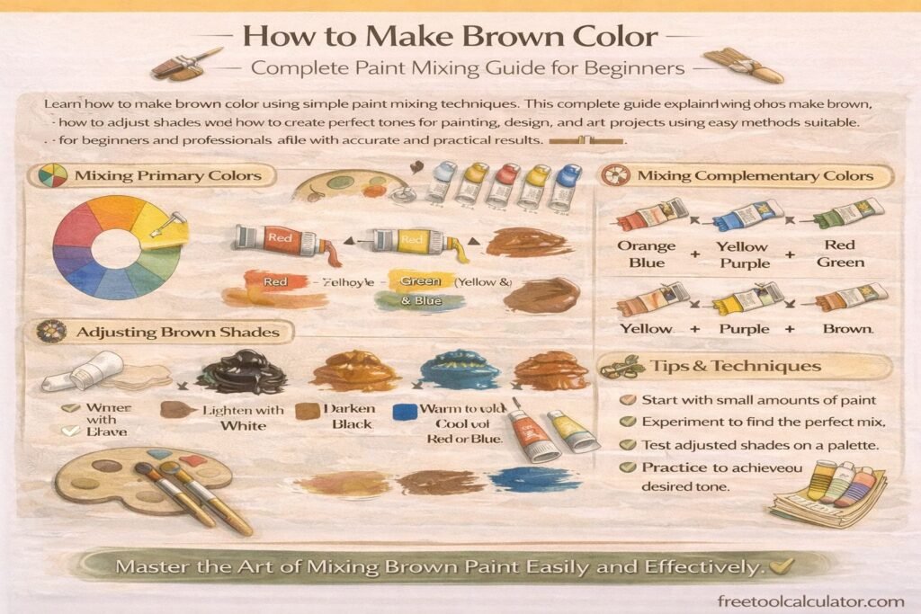How to Make Brown Color Complete Paint Mixing Guide for Beginners