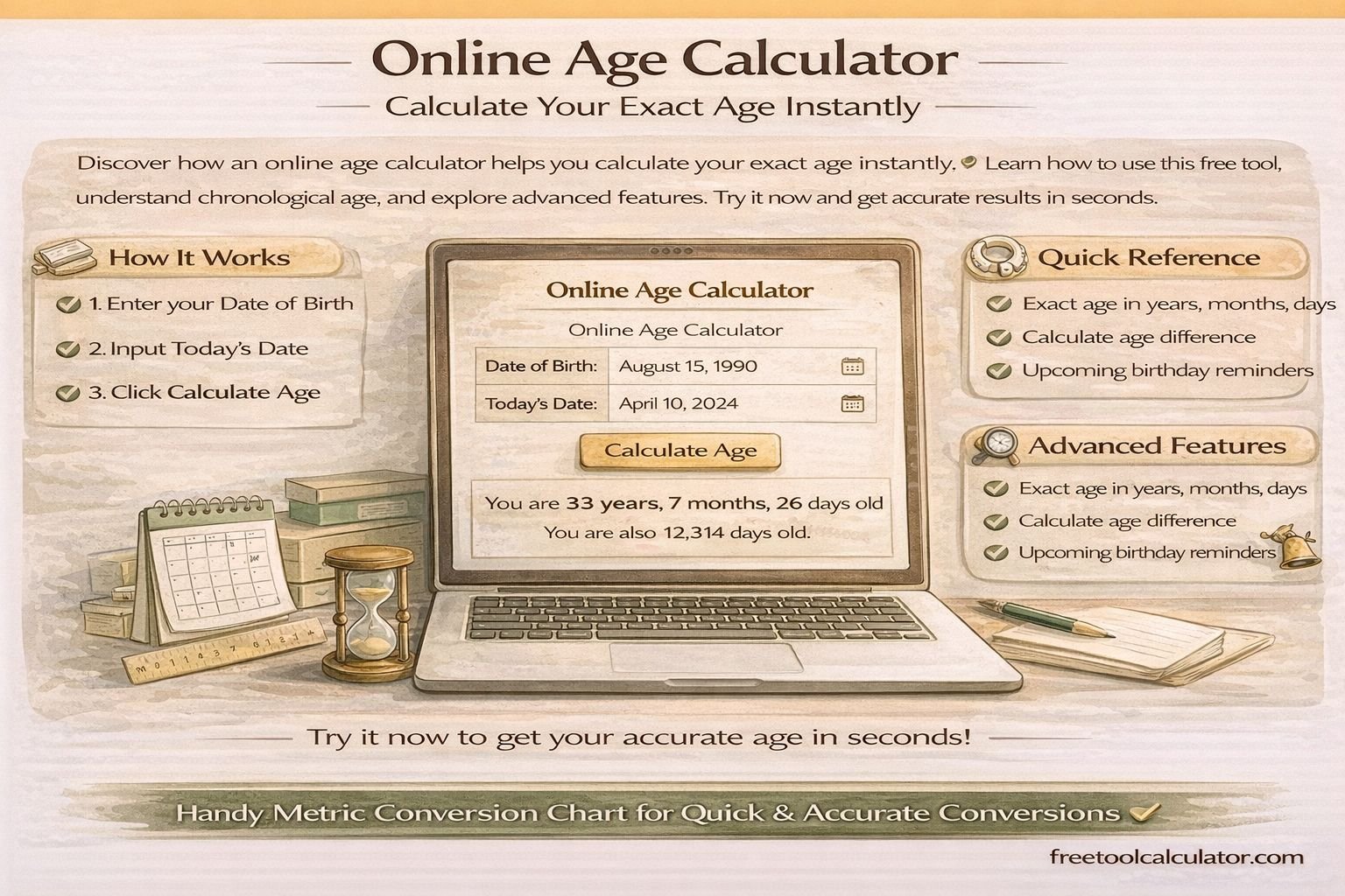 Online Age Calculator – Calculate Your Exact Age Instantly