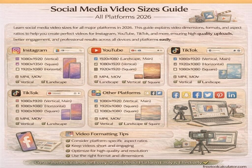 Social Media Video Sizes Guide All Platforms 2026