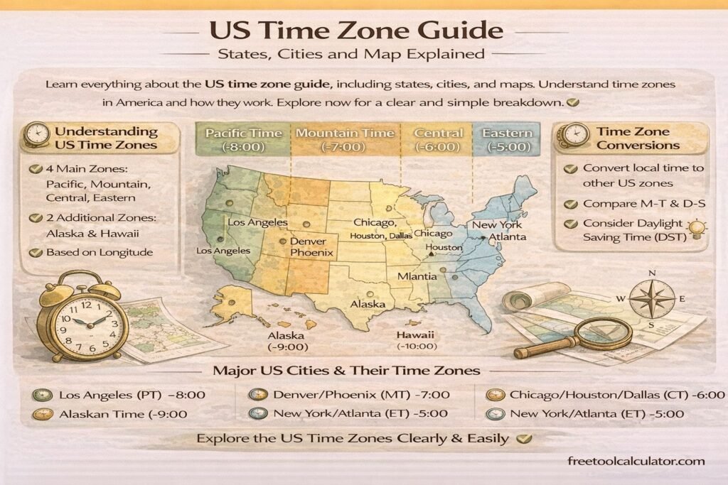 US Time Zone Guide – States, Cities and Map Explained