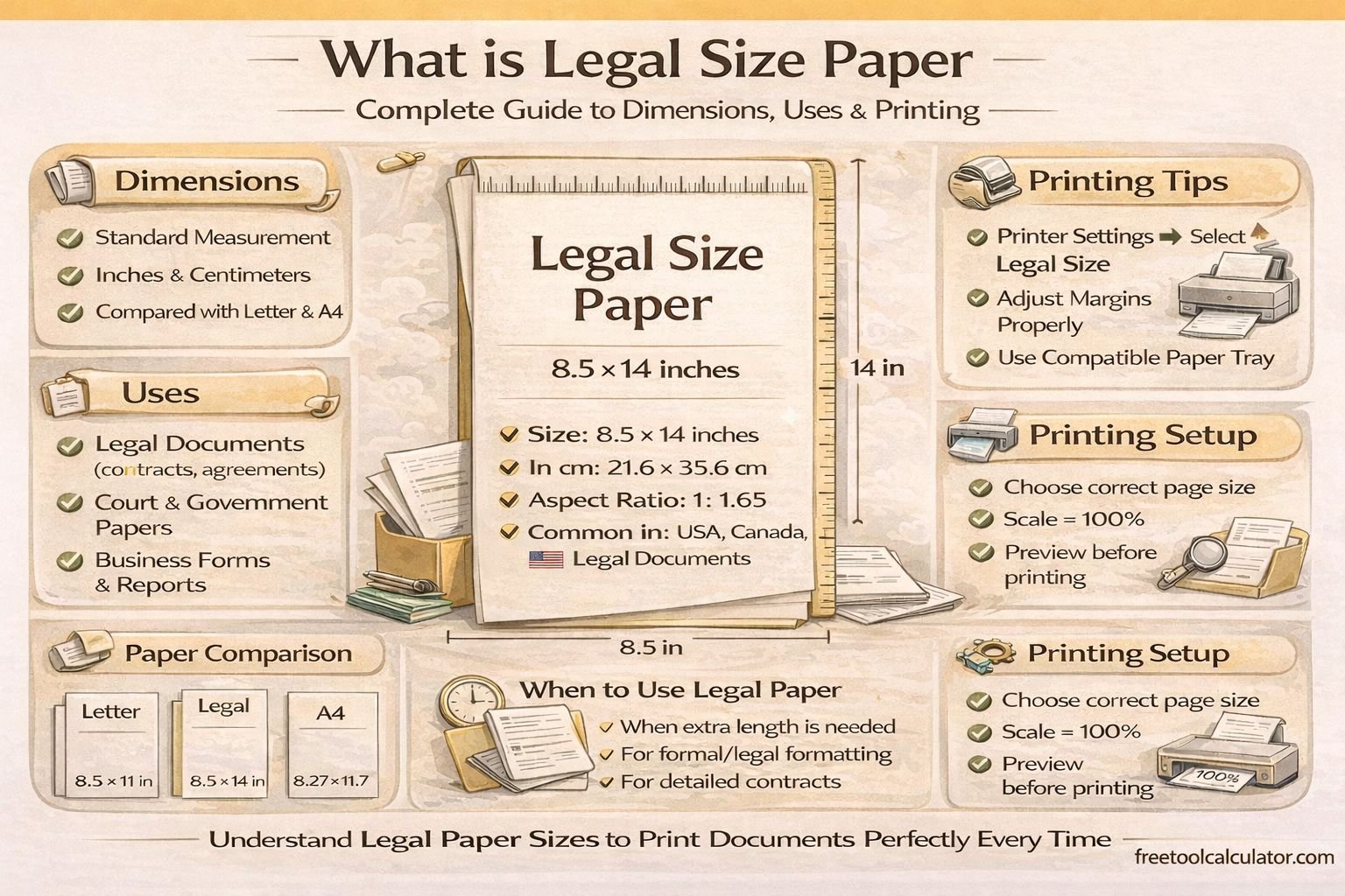 What is Legal Size Paper Complete Guide to Dimensions Uses and Printing