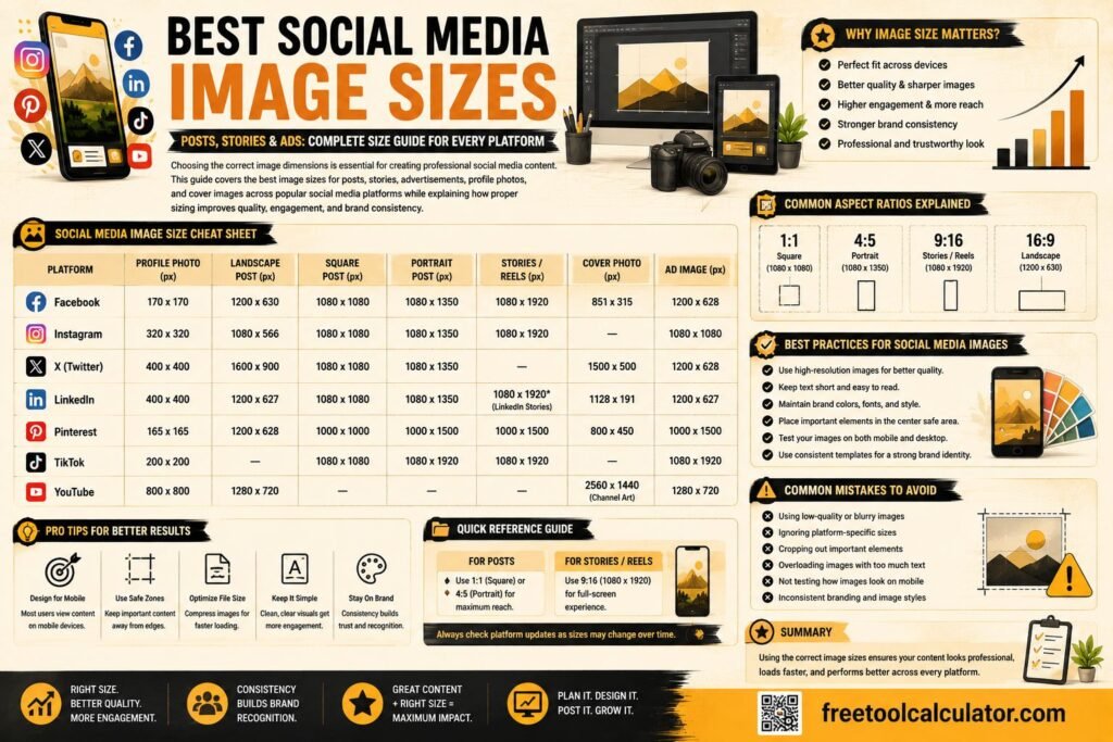 Best Social Media Image Sizes (Posts, Stories & Ads): Complete Size Guide for Every Platform