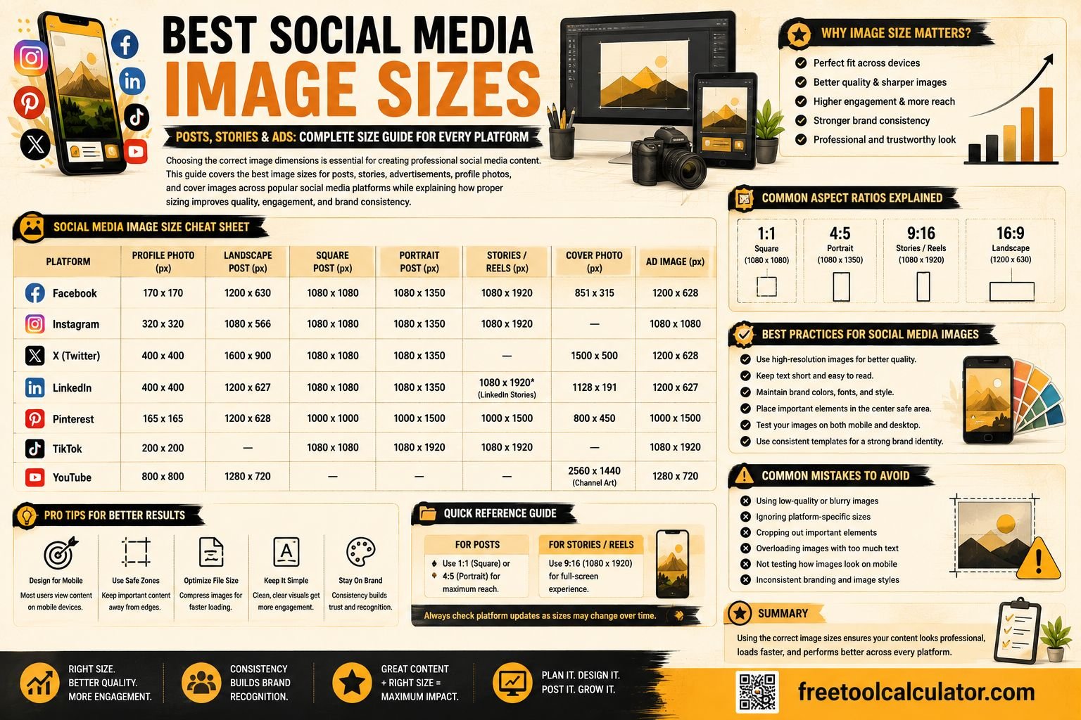 Best Social Media Image Sizes (Posts, Stories & Ads): Complete Size Guide for Every Platform