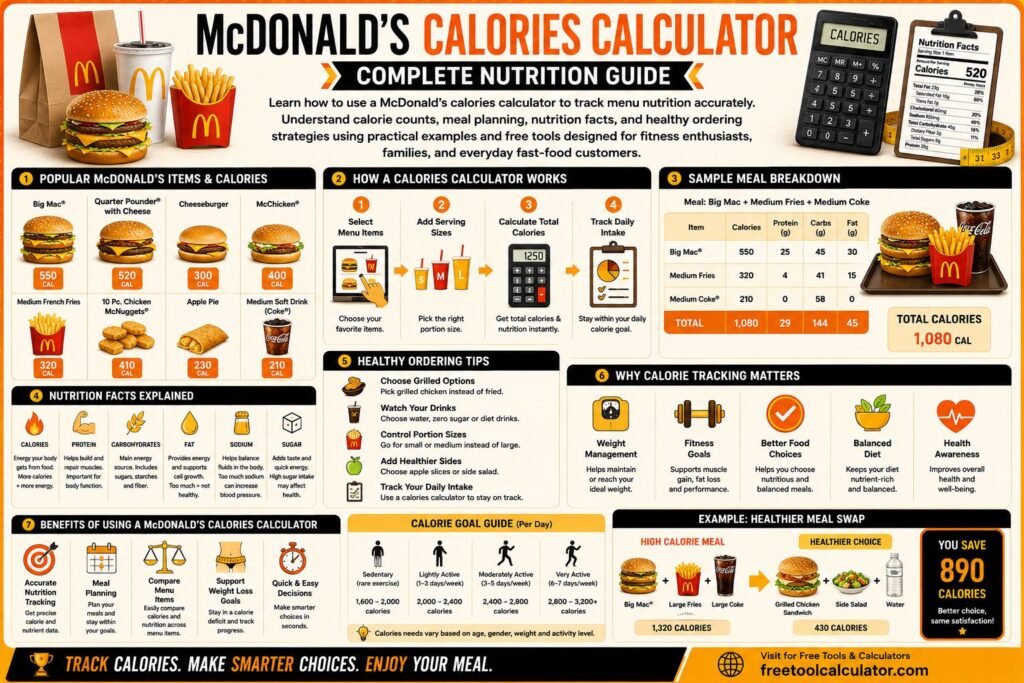McDonald's Calories Calculator Complete Nutrition Guide