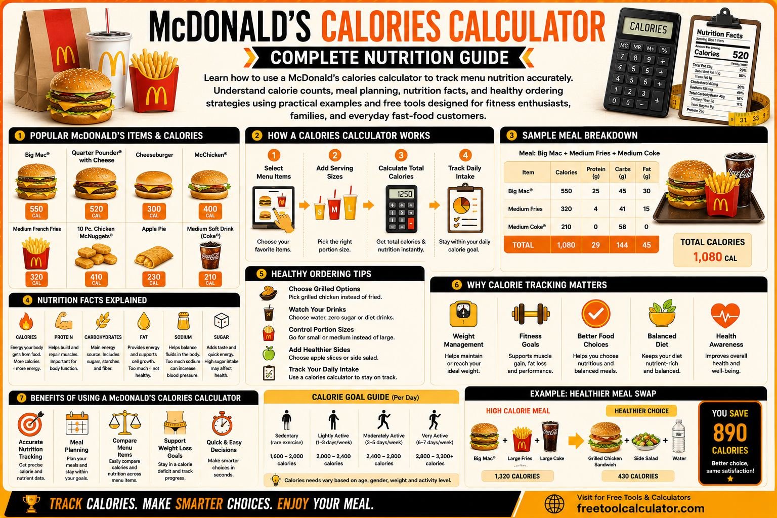 McDonald's Calories Calculator Complete Nutrition Guide