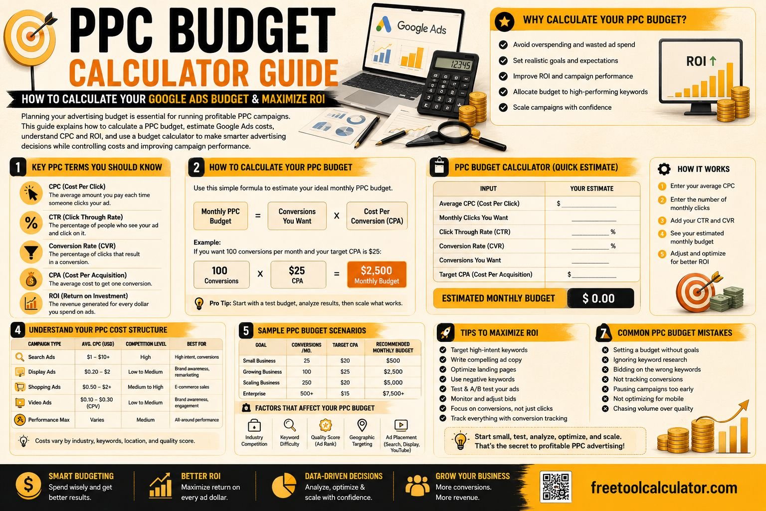 PPC Budget Calculator Guide: How to Calculate Your Google Ads Budget & Maximize ROI