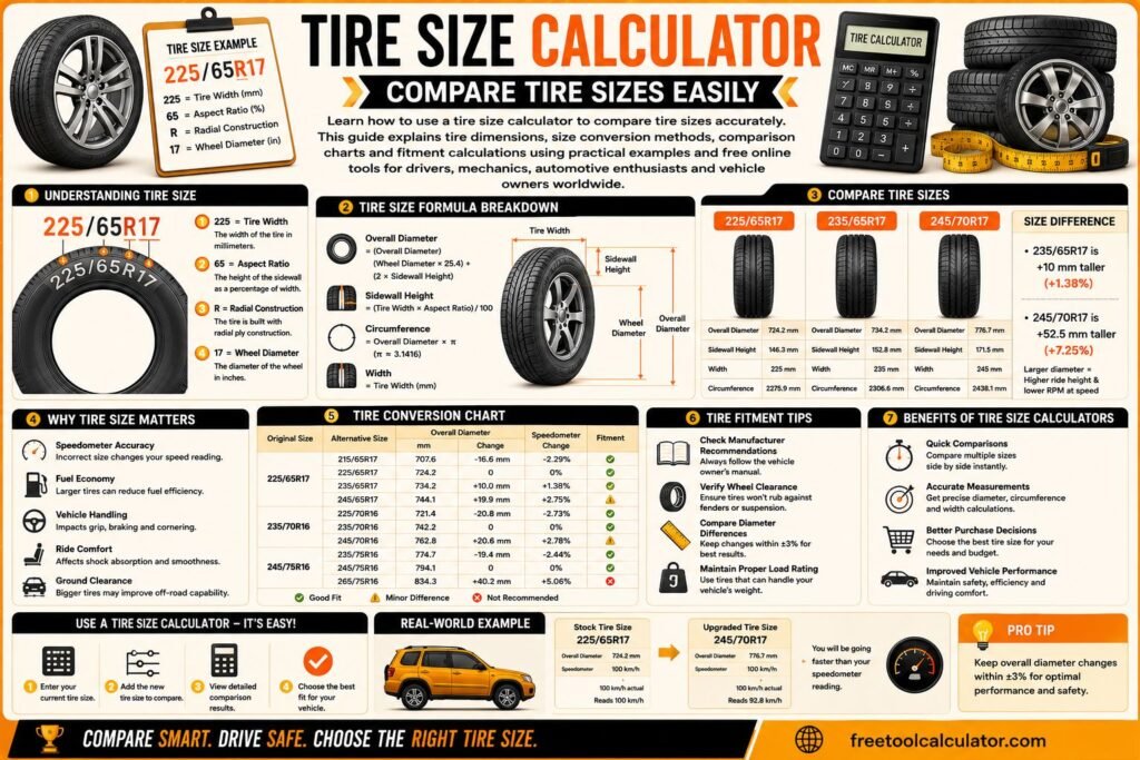 Tire Size Calculator Compare Tire Sizes Easily