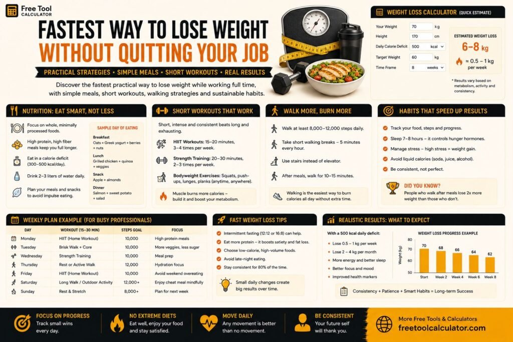 Fastest Way to Lose Weight Without Quitting Your Job